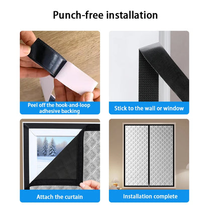 Kälte- & Wärmeschutzvorhang mit Reißverschluss – Schallschutz, Sonnenschutz & einfache Anbringung