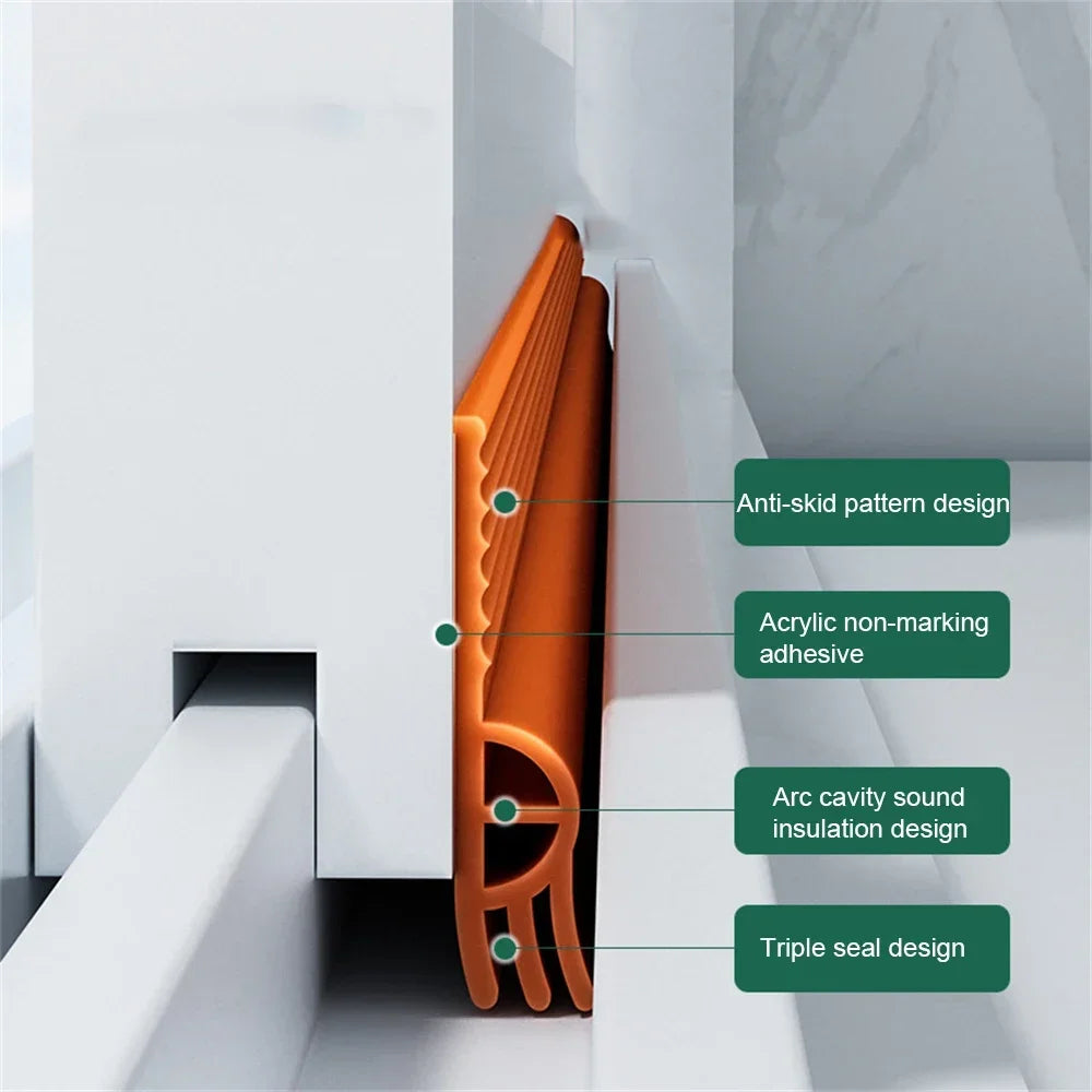 Wetterdichtungsband  – 3-lagiges Schallschutz-,Windschutz- und Kälteschutzband für Fenster & Türen