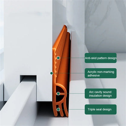 Wetterdichtungsband  – 3-lagiges Schallschutz-,Windschutz- und Kälteschutzband für Fenster & Türen