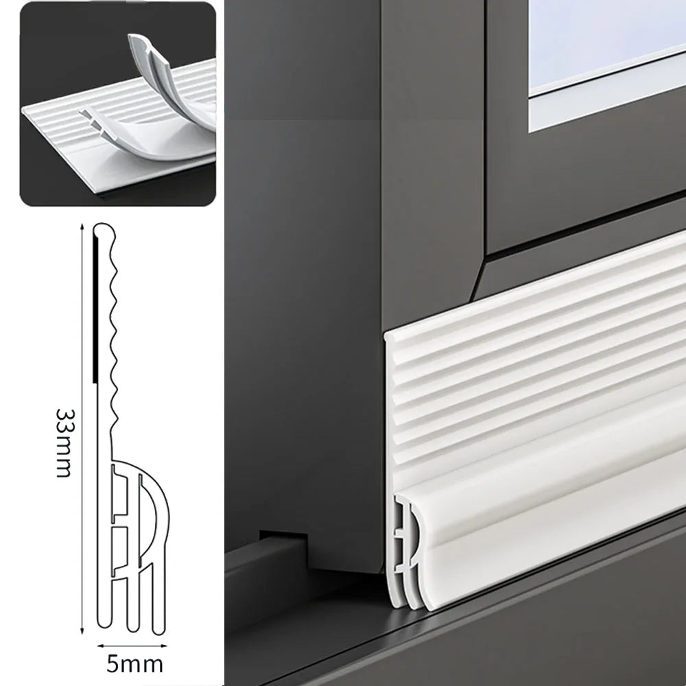 Wetterdichtungsband  – 3-lagiges Schallschutz-,Windschutz- und Kälteschutzband für Fenster & Türen